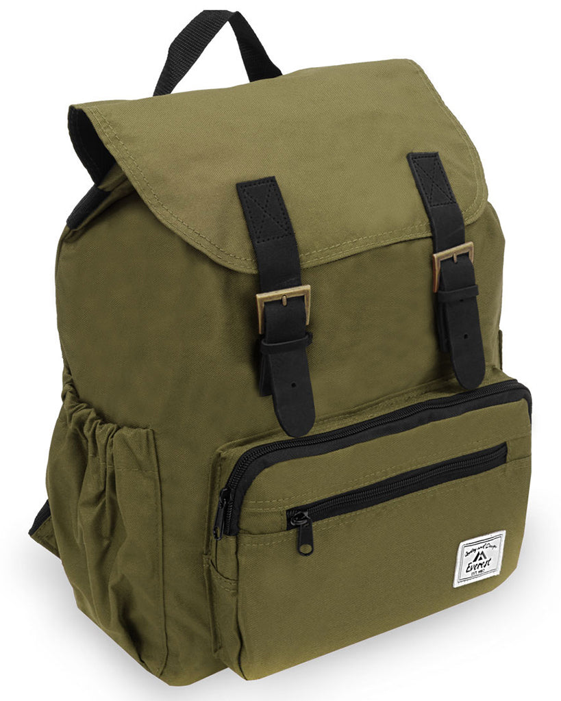 Everest Everyday Style Rucksack Backpack Olive by Tote Bag Factory