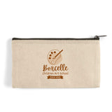 Rectangular Jute / Canvas Pouch with Zipper Closure w/ Your Logo