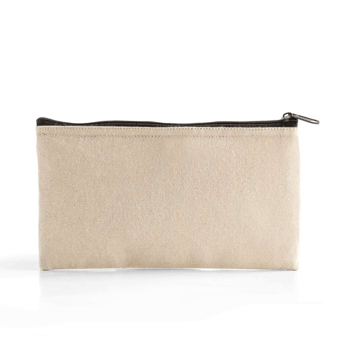 Small Rectangular Pouch Rectangular Jute / Canvas Pouch with Zipper Closure