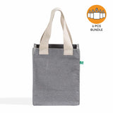 6 ct Recycled Canvas Book Bag with Full Gusset - By Bundle