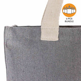 6 ct Recycled Heavy Canvas Tote with Full Gusset - By Bundle