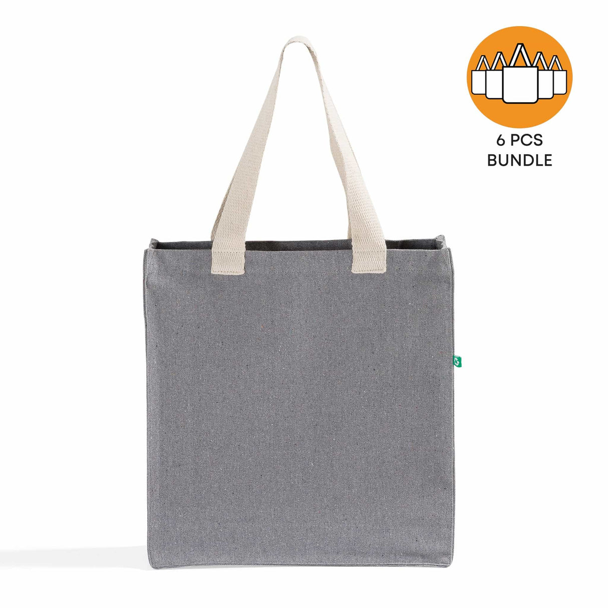 6 ct Recycled Heavy Canvas Tote with Full Gusset - By Bundle