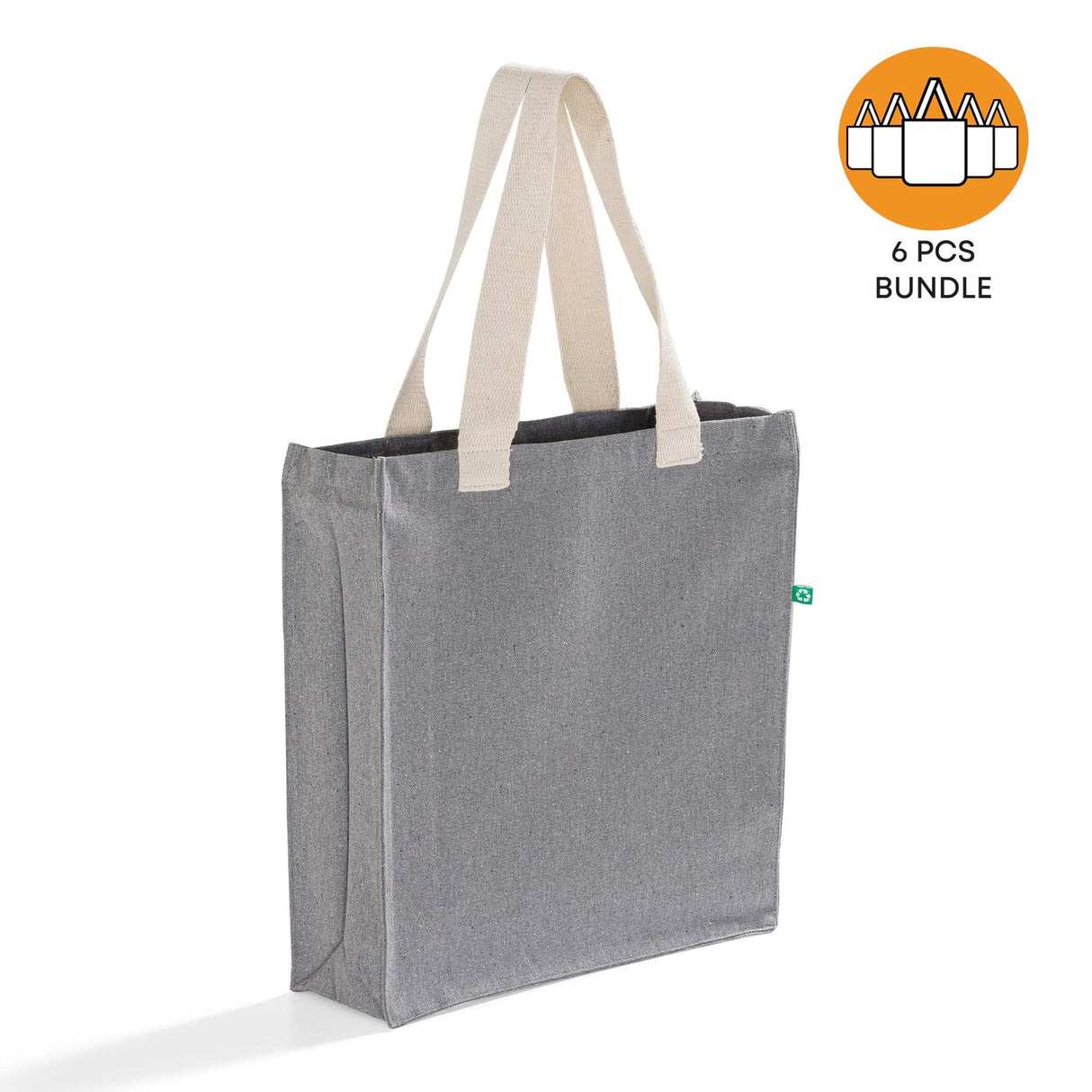 6 ct Recycled Heavy Canvas Tote with Full Gusset - By Bundle