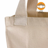 6 ct Recycled Canvas Book Bag with Full Gusset - By Bundle