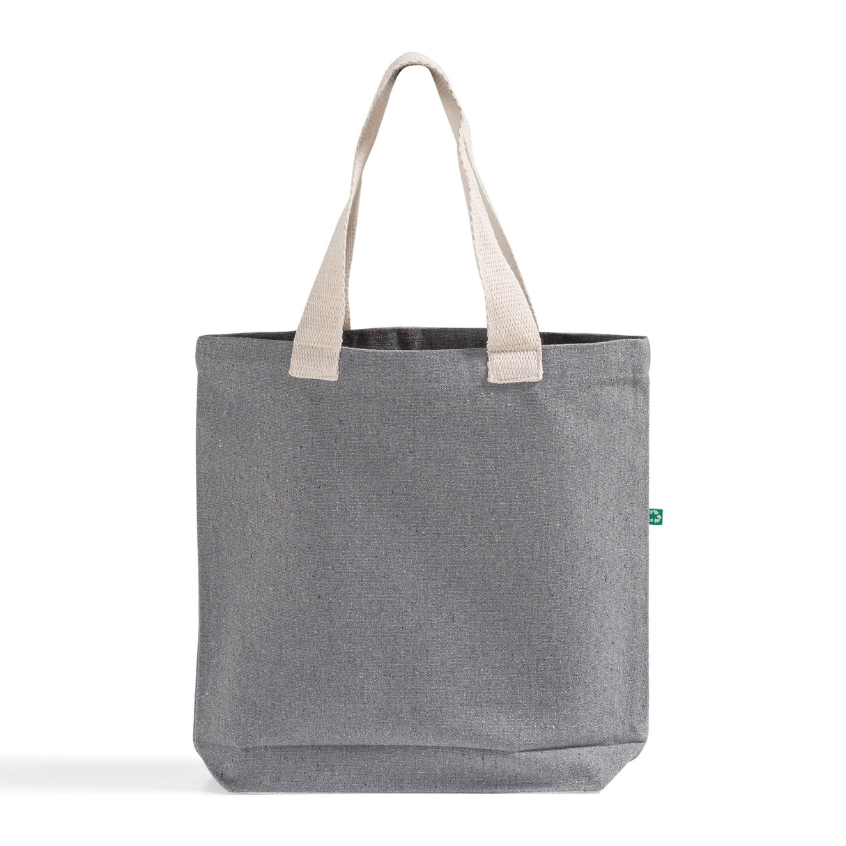 recycled canvas ash gray tote bag