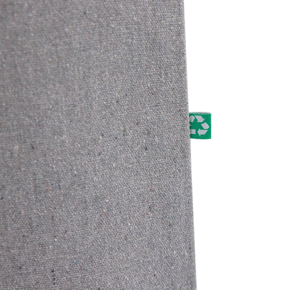 recycled canvas ash gray tote with bottom gusset