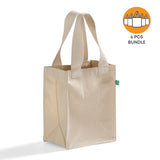 6 ct Recycled Canvas Book Bag with Full Gusset - By Bundle