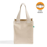 6 ct Recycled Canvas Book Bag with Full Gusset - By Bundle