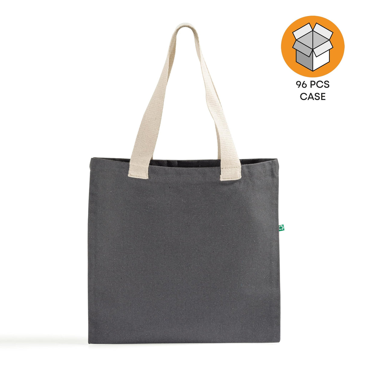 96 ct Recycled Canvas Flat Tote Bag / Basic Book Bag - By Case