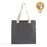 96 ct Recycled Canvas Flat Tote Bag / Basic Book Bag - By Case