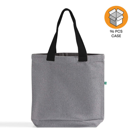 96 ct Recycled Canvas Tote Bag With Bottom Gusset - By Case