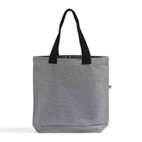 recycled canvas grey black tote bag
