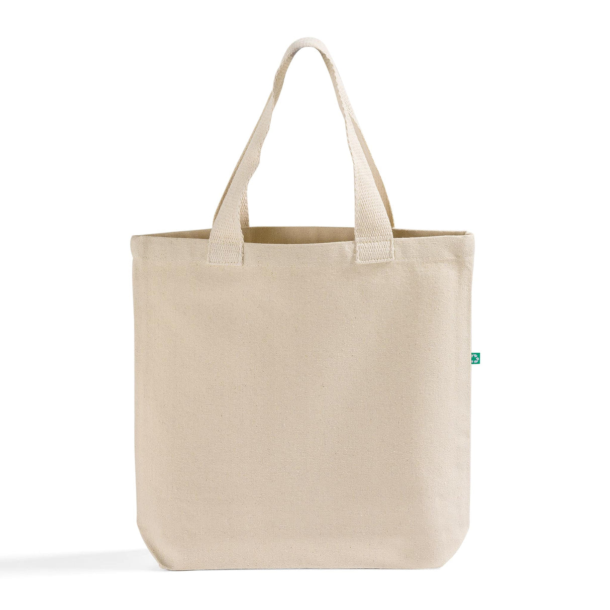 recycled canvas tote bag with bottom gusset