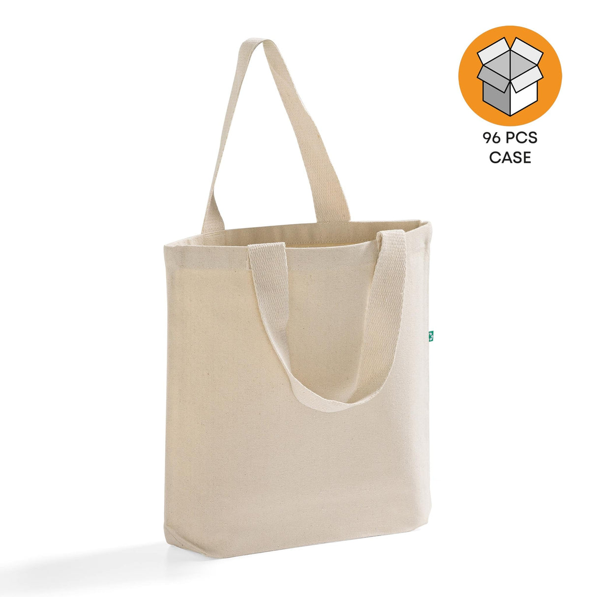 96 ct Recycled Canvas Tote Bag With Bottom Gusset - By Case