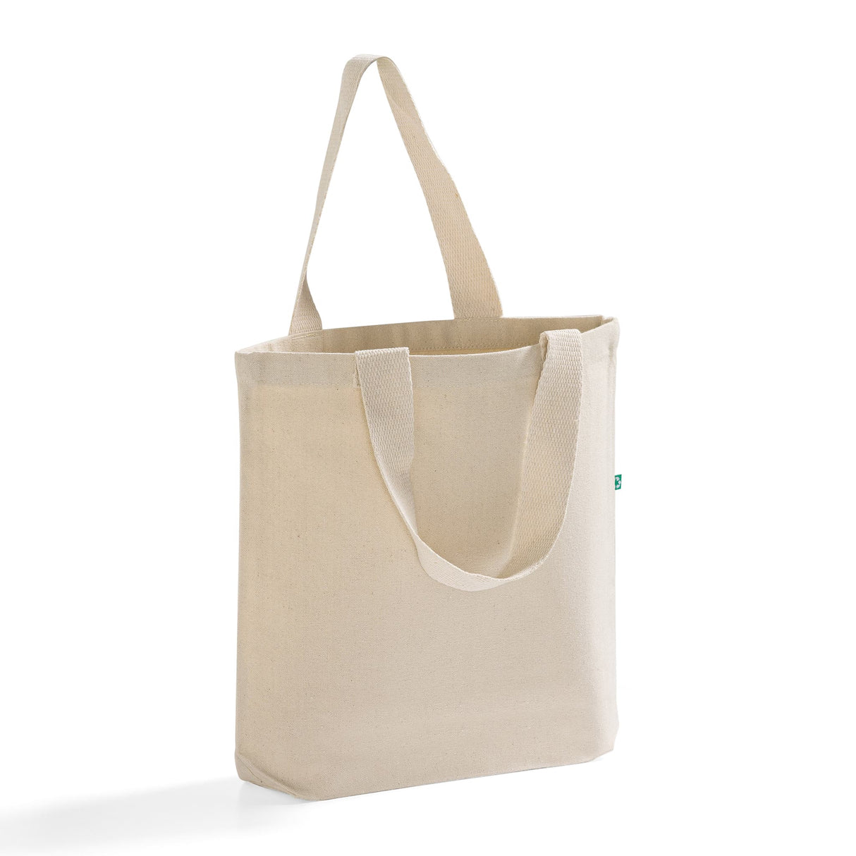 recycled canvas tote with bottom gusset