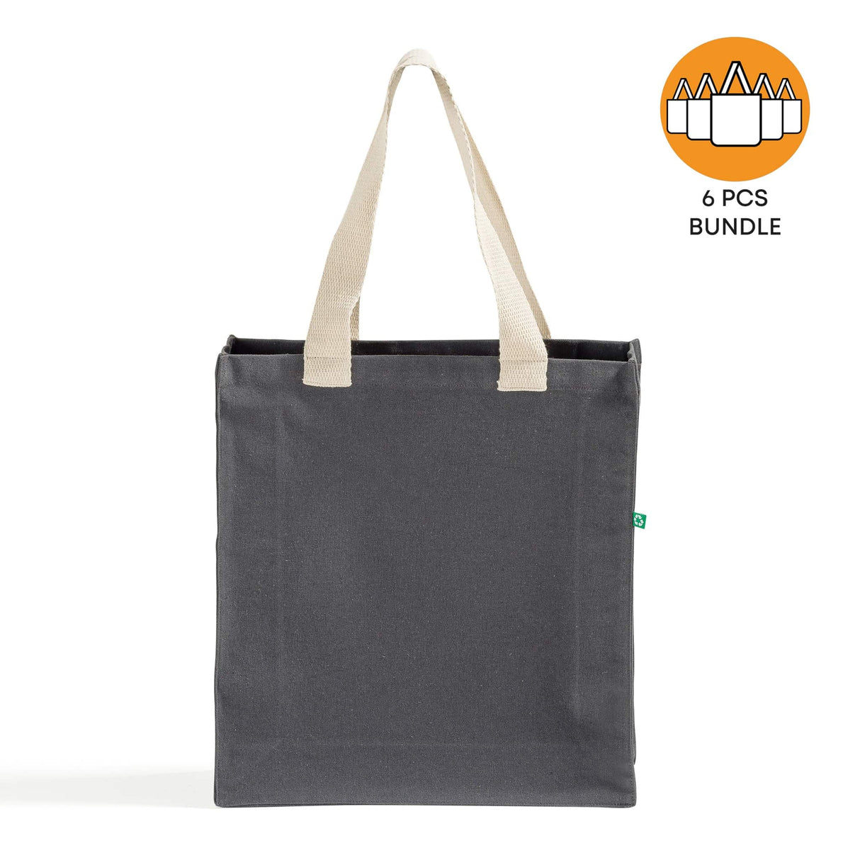 6 ct Recycled Heavy Canvas Tote with Full Gusset - By Bundle
