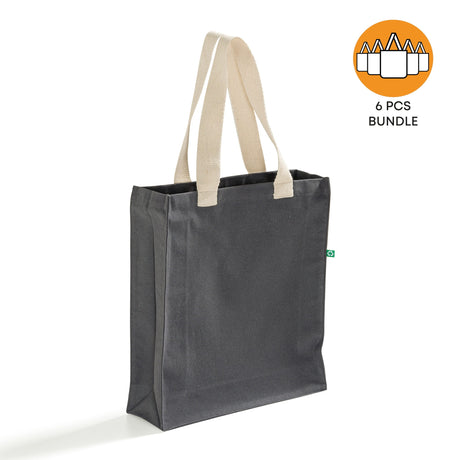 6 ct Recycled Heavy Canvas Tote with Full Gusset - By Bundle