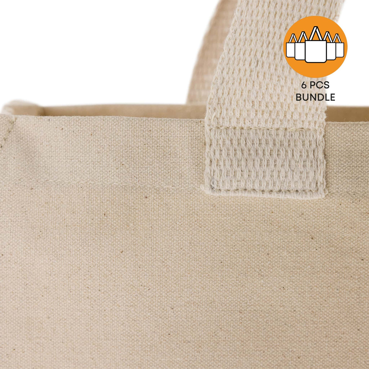 6 ct Recycled Heavy Canvas Tote with Full Gusset - By Bundle
