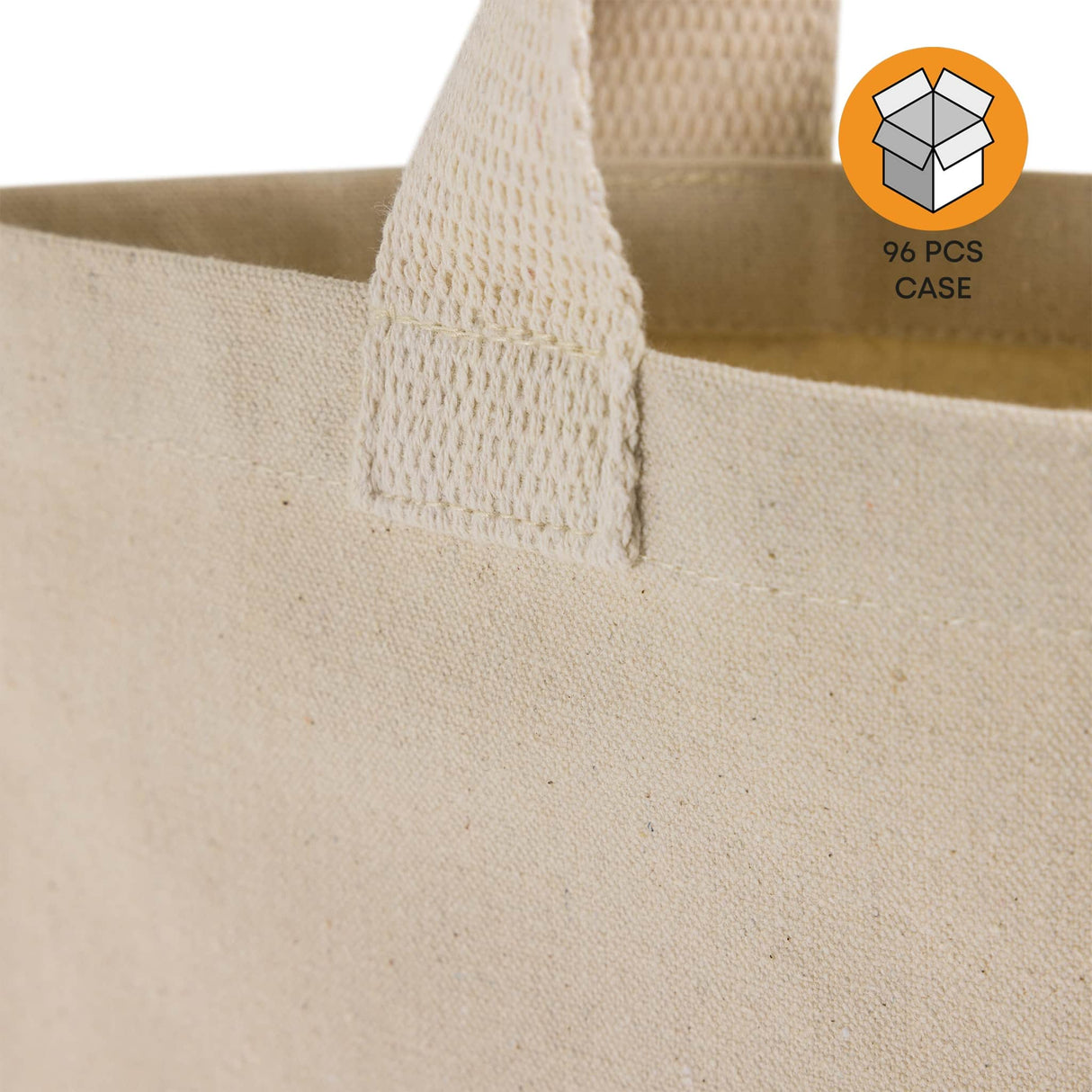 96 ct Recycled Canvas Tote Bag With Bottom Gusset - By Case