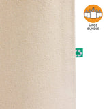 6 ct Recycled Canvas Tote Bag With Bottom Gusset - By Bundle