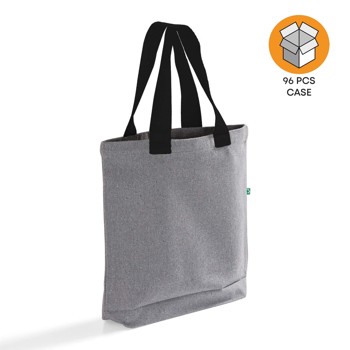 96 ct Recycled Canvas Tote Bag With Bottom Gusset - By Case