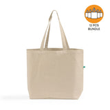 12 ct Recycled Trader's Canvas Tote - By Dozen