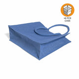 48 ct Large Burlap Shopping Bags / Reusable Jute Totes - By Case