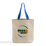 Color Handle Logo Custom Tote Bags - Canvas Tote Bags With Your Logo