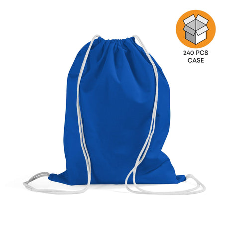 240 ct Economical Sport Cotton Drawstring Bag Cinch Packs - By Case