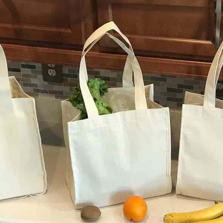 White canvas bags online bulk