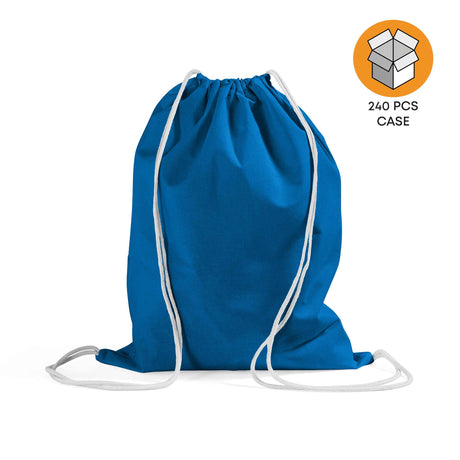 240 ct Economical Sport Cotton Drawstring Bag Cinch Packs - By Case