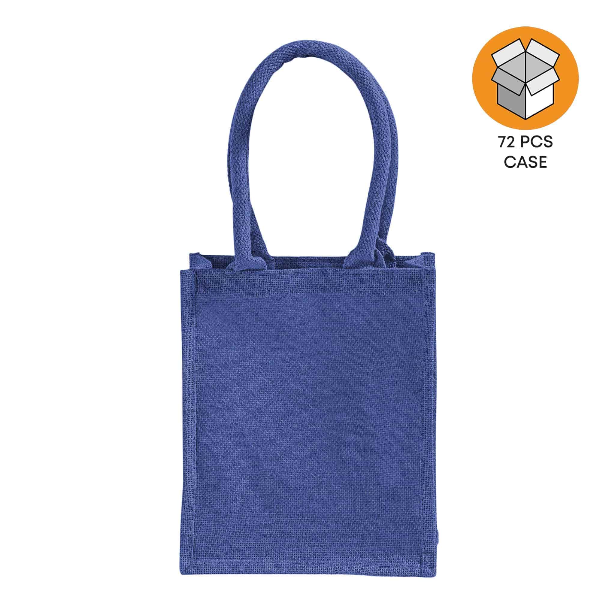 72 ct Small Burlap Bags / Jute Book Bag with Full Gusset - By Case