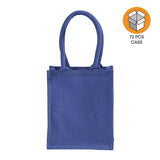 72 ct Small Burlap Bags / Jute Book Bag with Full Gusset - By Case