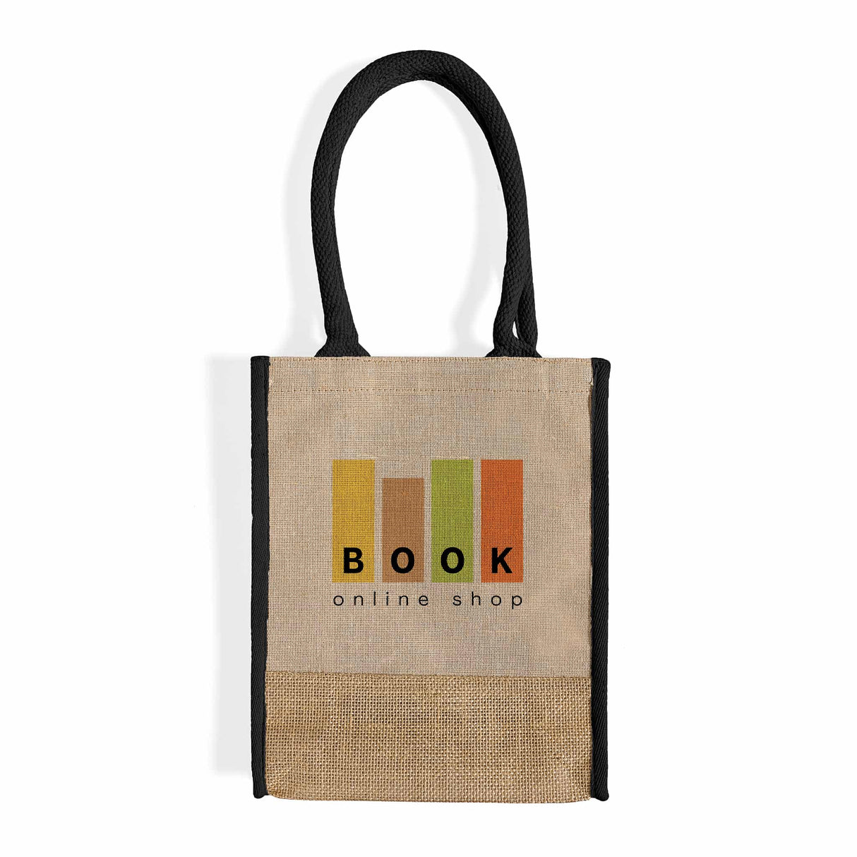 Small Jute Blend Tote Bags Customized - Personalized Small Jute Tote Bags With Your Logo - TJ911