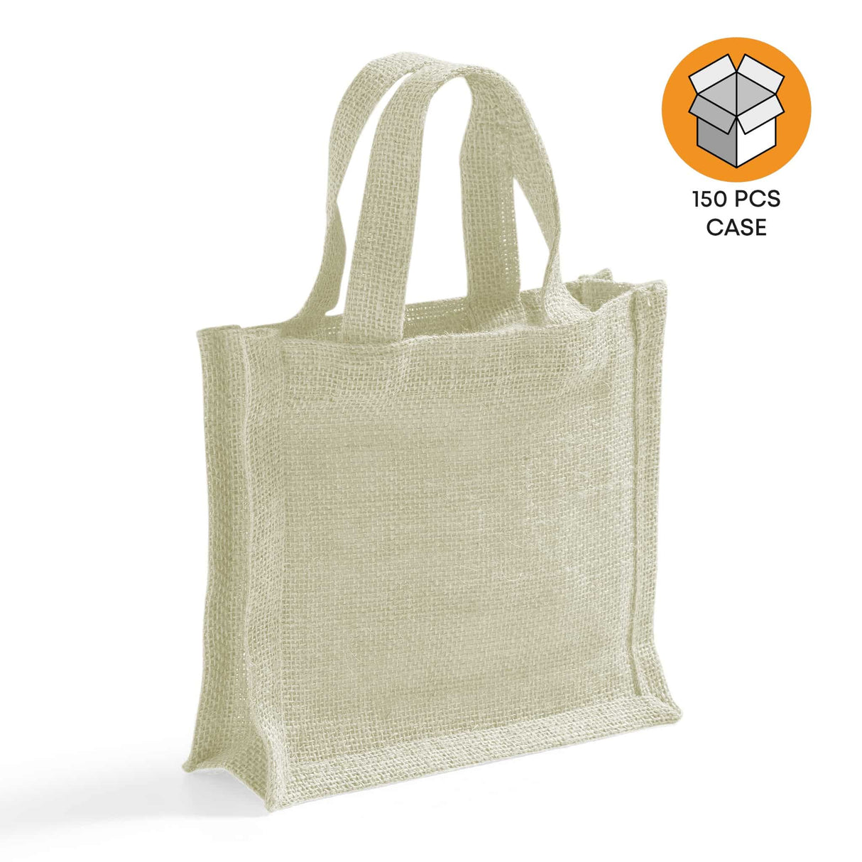 150 ct Small Burlap Party Favor Bags / Jute Gift Tote Bags - By Case