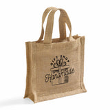 Small Burlap Party Favor Bags Customized - Personalized Small Burlap With Your Logo - TJ767