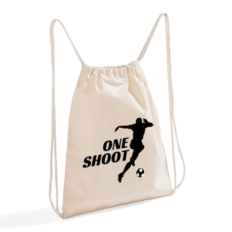 Small Canvas Natural Drawstring Backpack