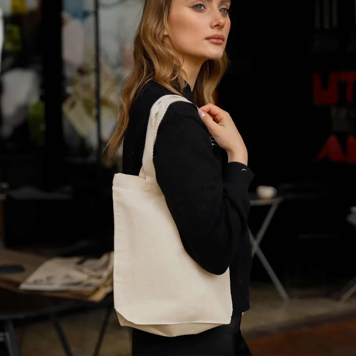 small cotton favor gift tote bag model