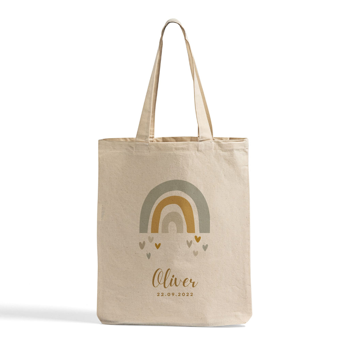 11 in Small Custom Natural Tote Bags - Small Cotton Bags with Your Logo - TB111