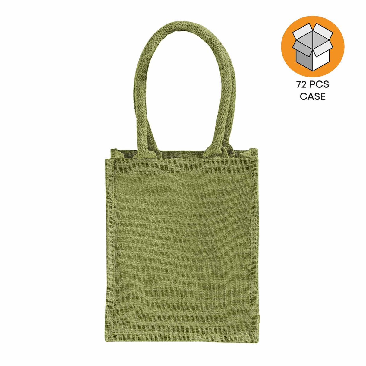 72 ct Small Burlap Bags / Jute Book Bag with Full Gusset - By Case