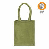 72 ct Small Burlap Bags / Jute Book Bag with Full Gusset - By Case