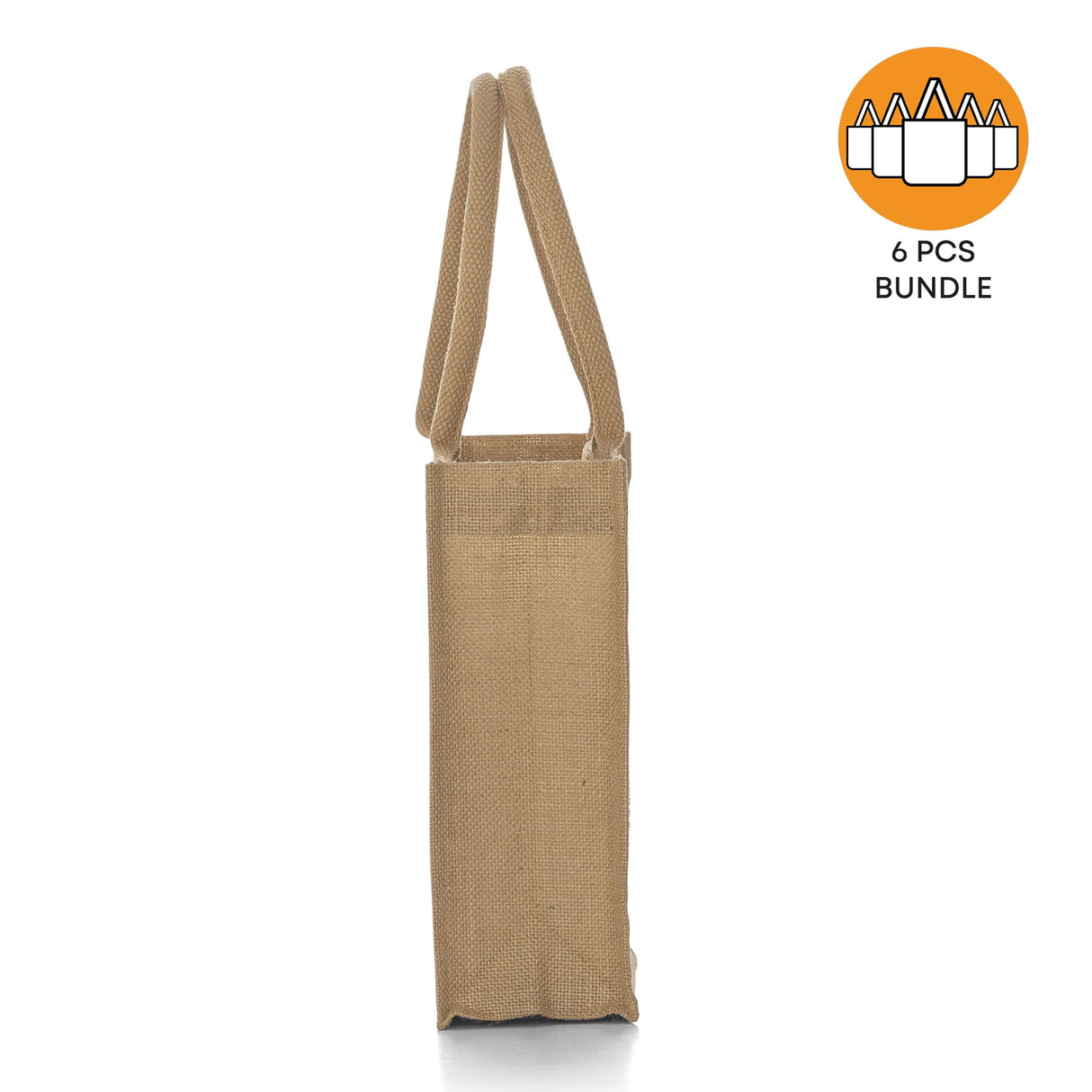 6 ct Small Easy-Print Jute Bag - By Bundle
