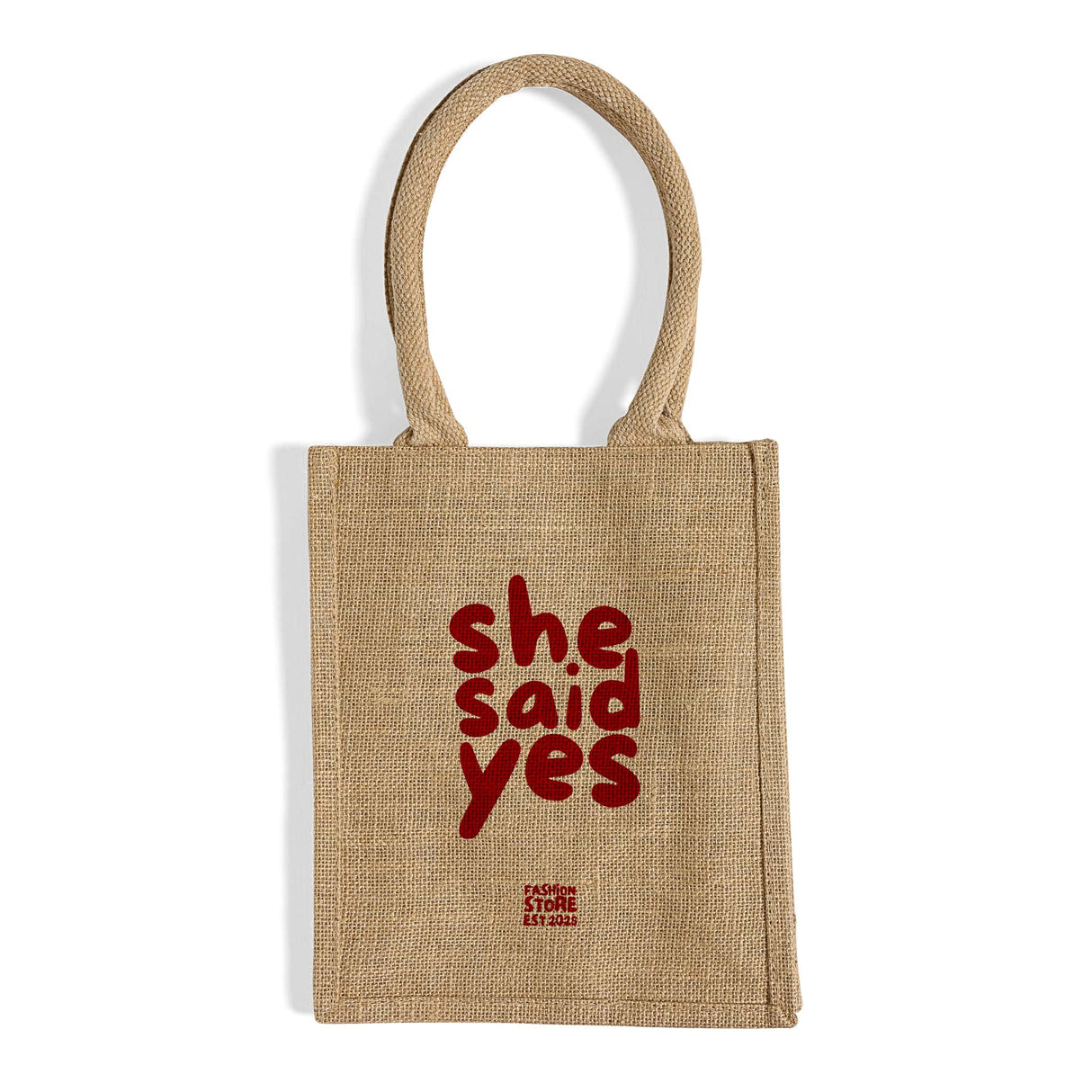 Small Burlap Promotional Tote Bags - Customized Jute Tote Bags With Your Logo - TJ887