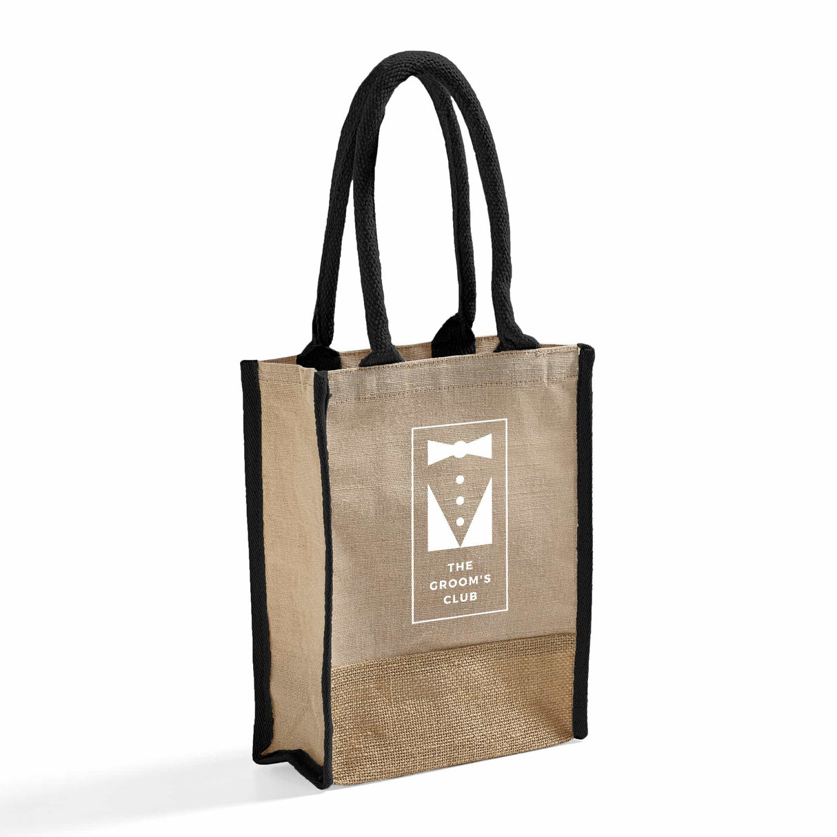 Small Jute Blend Tote Bags Customized - Personalized Small Jute Tote Bags With Your Logo - TJ911