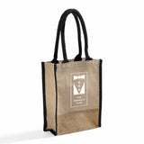 Small Jute Blend Tote Bags Customized - Personalized Small Jute Tote Bags With Your Logo - TJ911