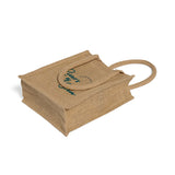 Small Burlap Promotional Tote Bags - Customized Jute Tote Bags With Your Logo - TJ887