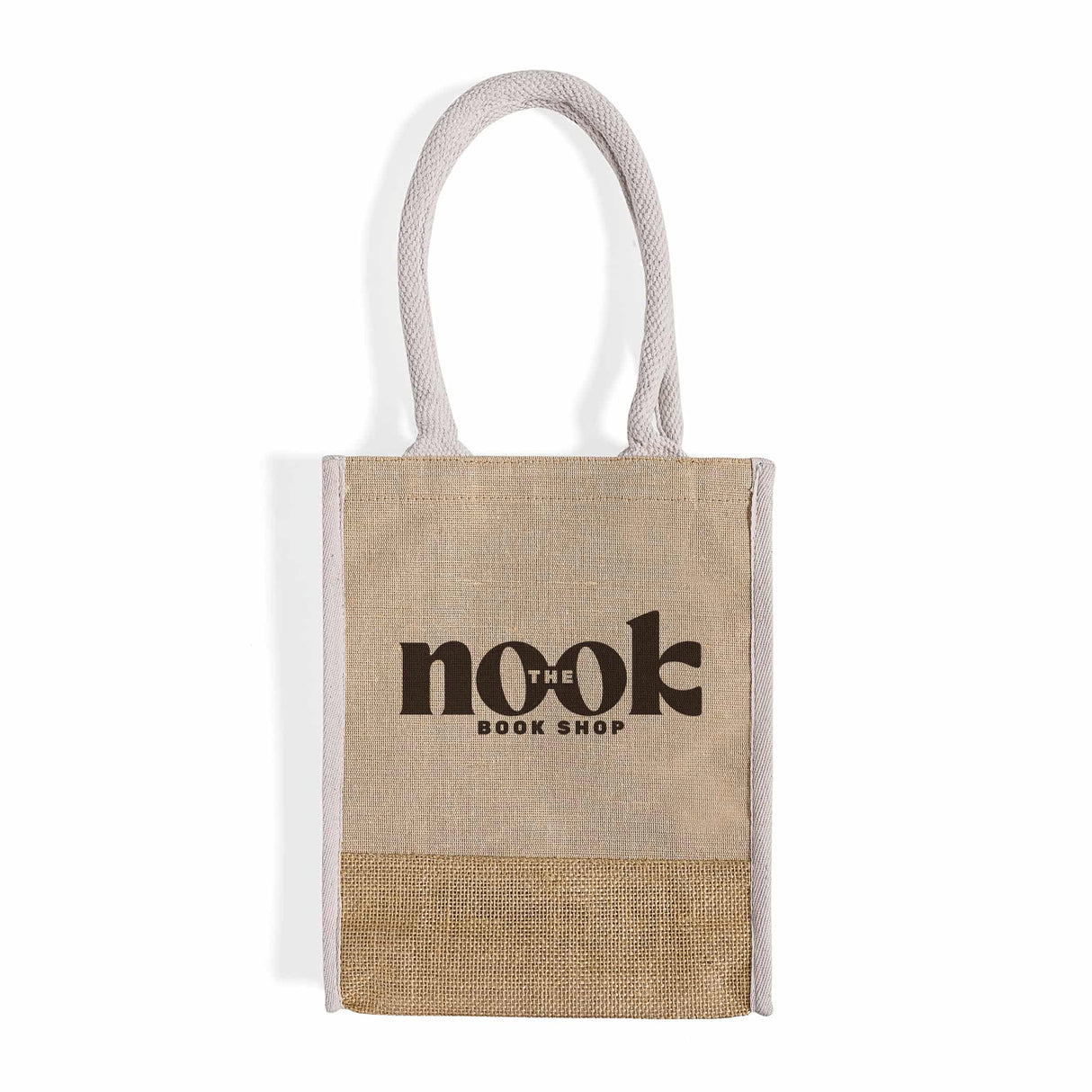 Small Jute Blend Tote Bags Customized - Personalized Small Jute Tote Bags With Your Logo - TJ911