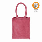 72 ct Small Burlap Bags / Jute Book Bag with Full Gusset - By Case