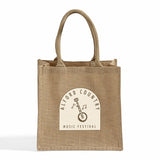 Square Burlap Bags Tote Bags - Custom Tote Bags with your Logo - TJ888