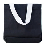 black mini cotton canvas tote bag 